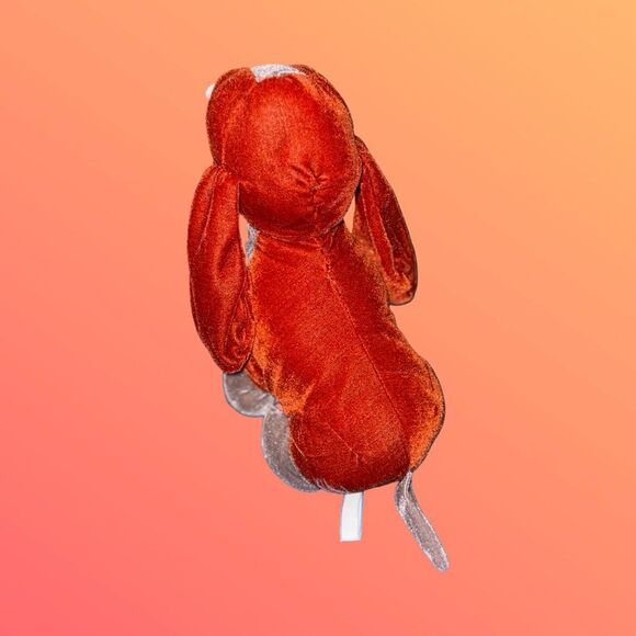 Vintage Bassett Hound Plush Velvet Feel Stuffed Dog Puppy 11” - Picture 7 of 7